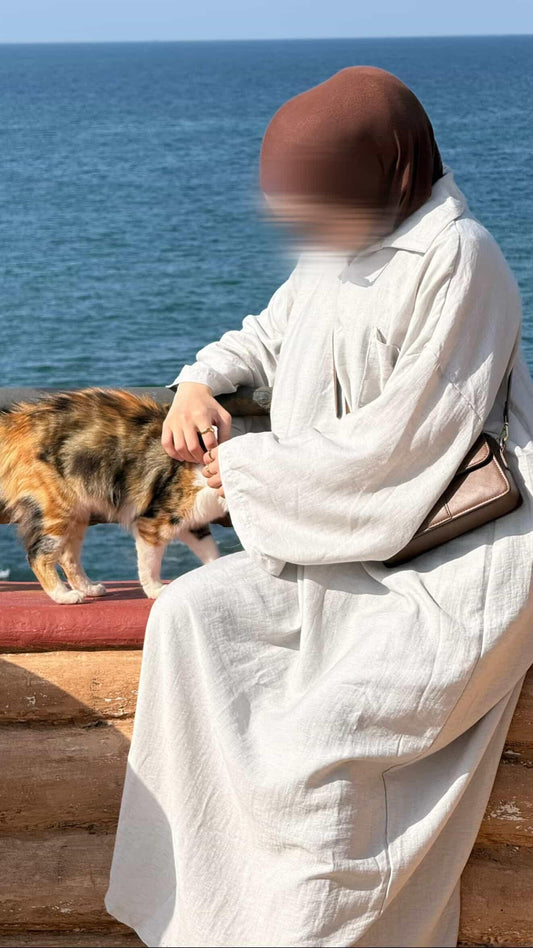 Abaya Lin™ — Élégance Naturelle & Confort Absolu