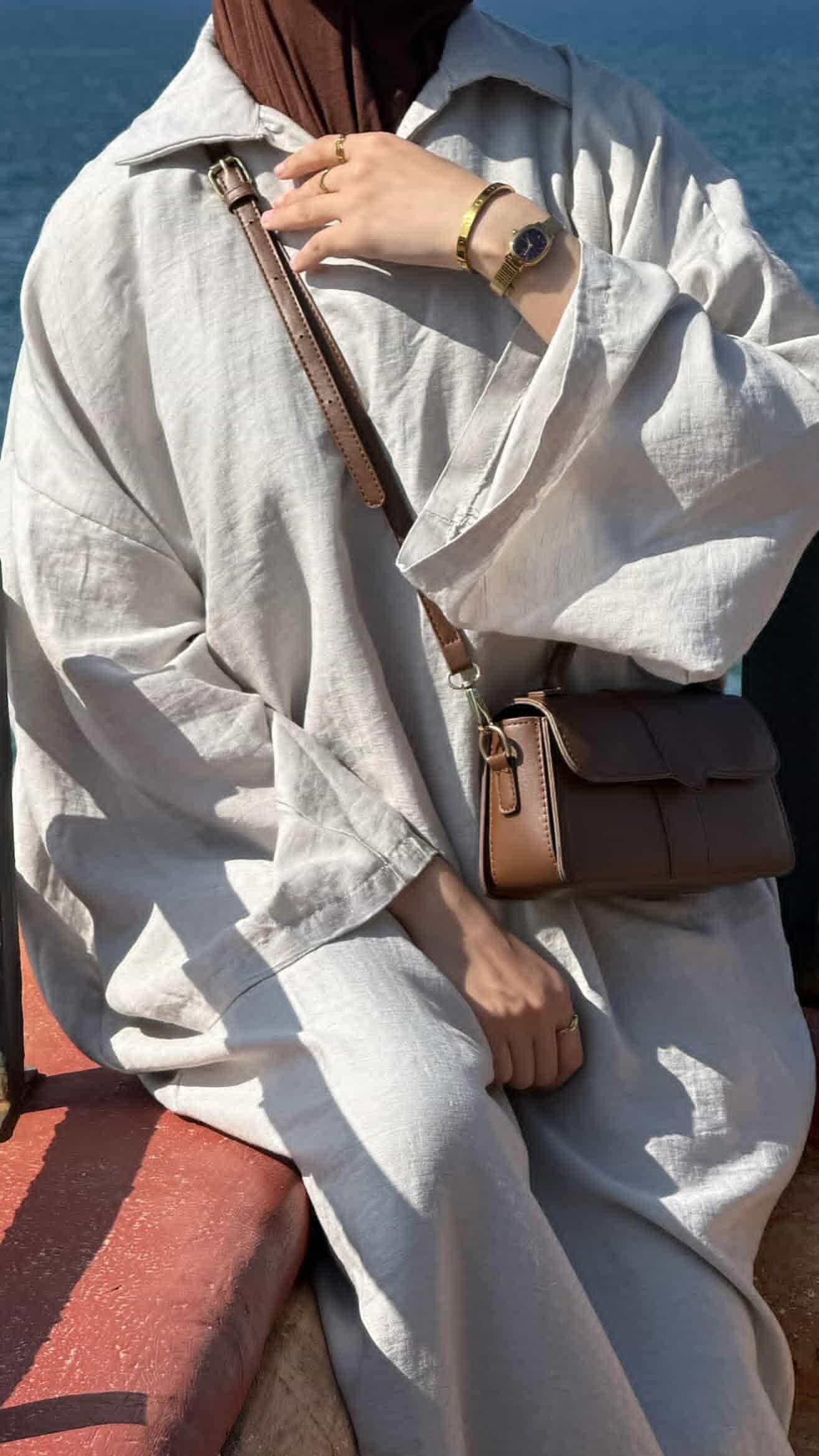 Abaya Lin™ — Élégance Naturelle & Confort Absolu