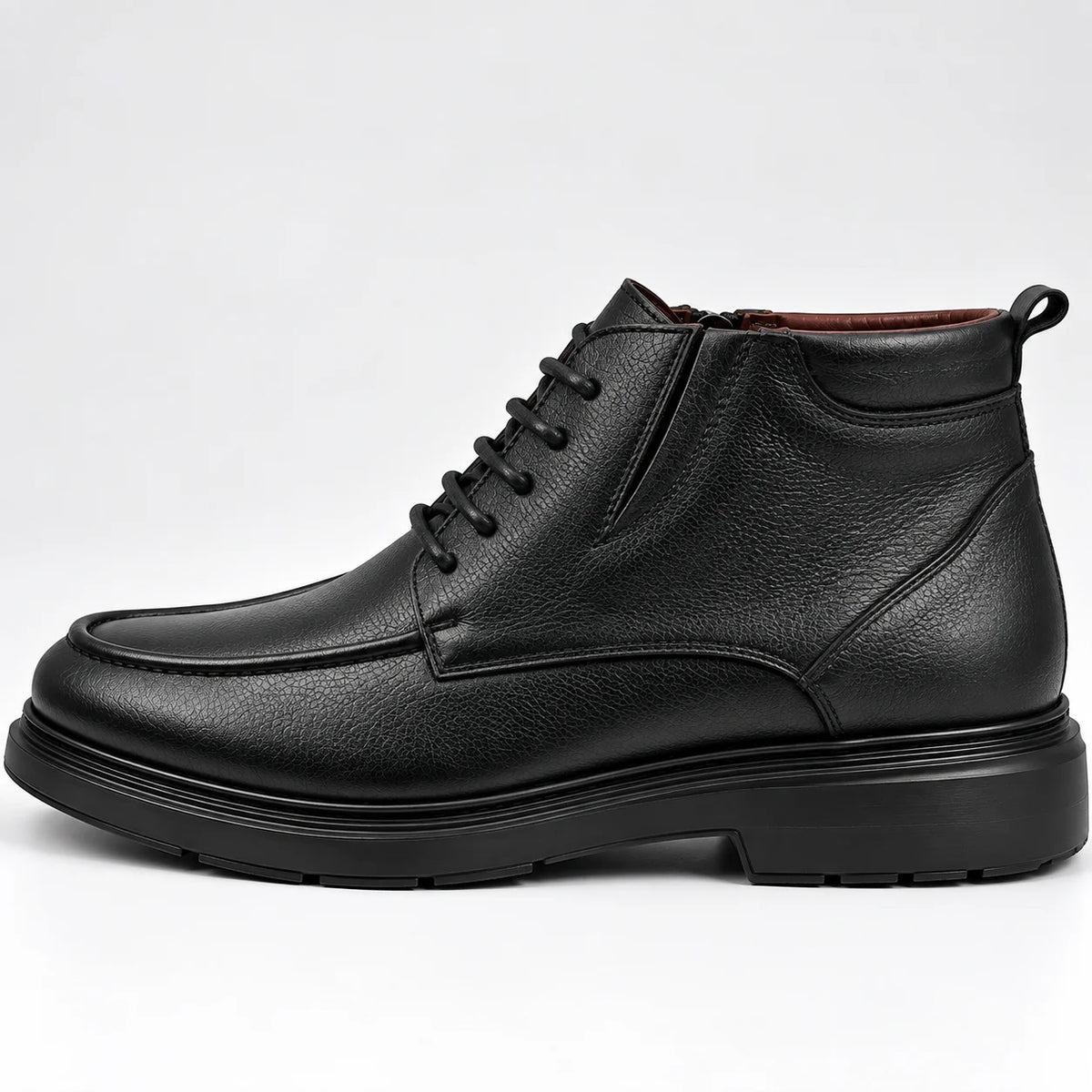 Bottines Homme Noires à Lacets – Fermeture Zippée