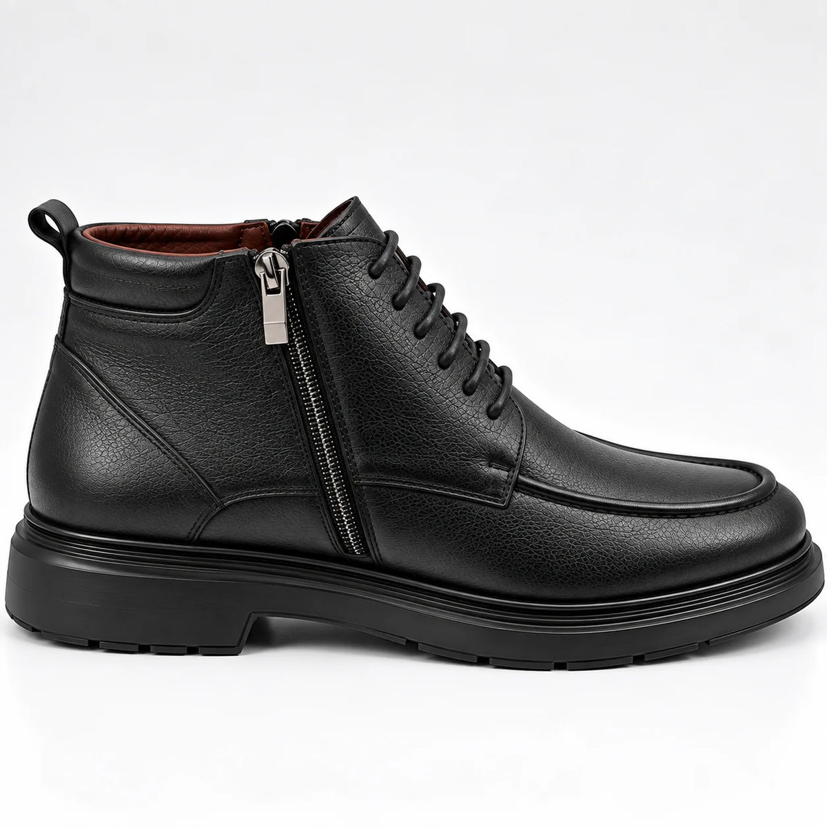 Bottines Homme Noires à Lacets – Fermeture Zippée
