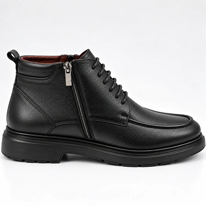 Bottines Homme Noires à Lacets – Fermeture Zippée