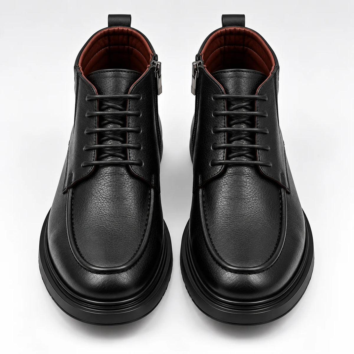 Bottines Homme Noires à Lacets – Fermeture Zippée