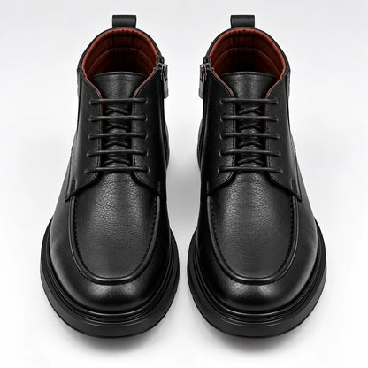 Bottines Homme Noires à Lacets – Fermeture Zippée