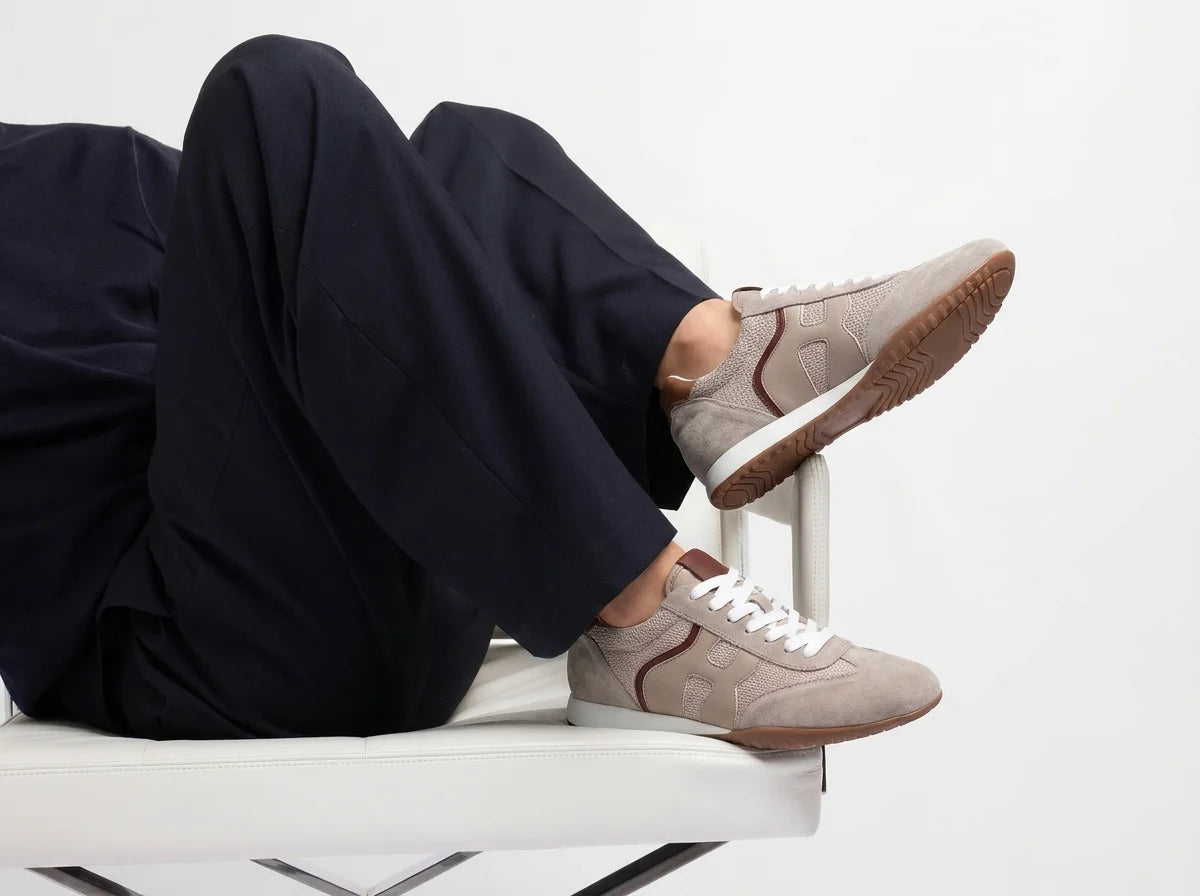 Heelva HUGAN • Baskets Homme en Cuir Véritable 100 % | Semelle Médicale & Semelle Premium