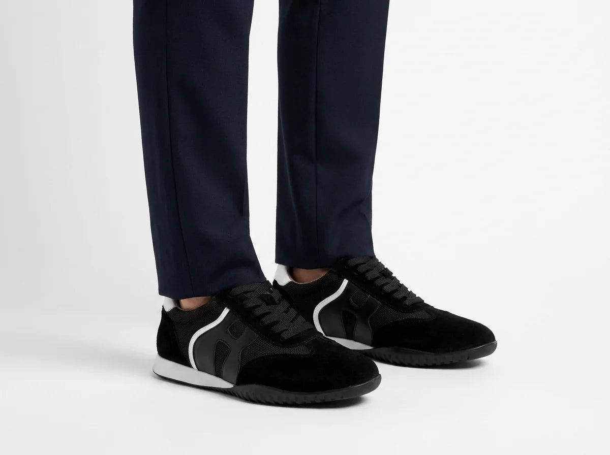 Heelva HUGAN • Baskets Homme en Cuir Véritable 100 % | Semelle Médicale & Semelle Premium