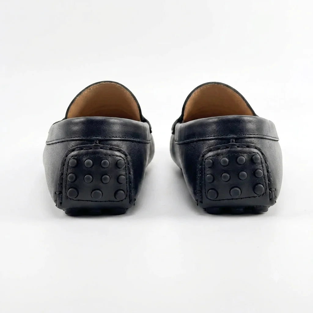 Heelva • Mocassins Slip-On en Cuir Véritable 100 % | Semelle en Caoutchouc Premium